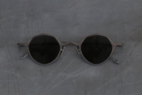 Rigards RG1019CU series collection copper titanium high-level handmade glasses RG-RG1019CU-FGQT retro bronze frame dark gray lens